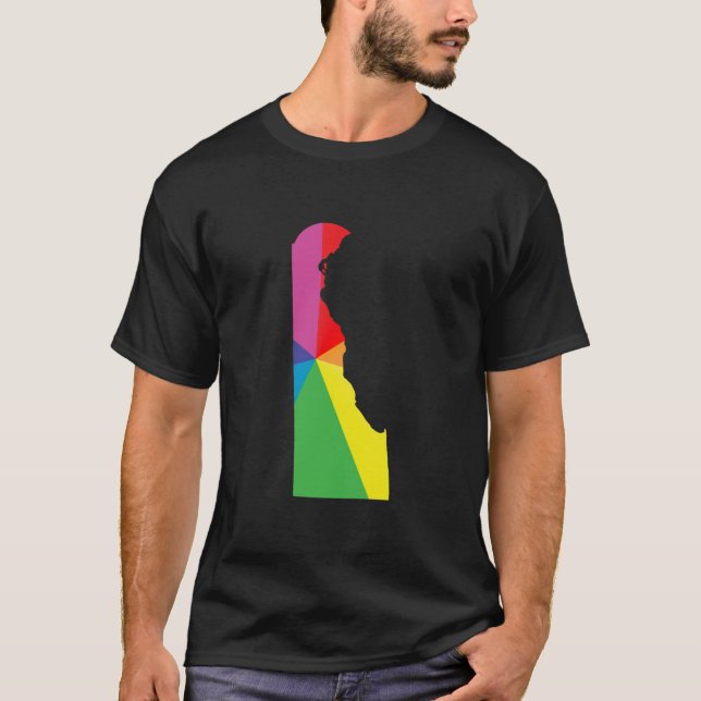 T-shirt fierté du Delaware. à angles (Devant)