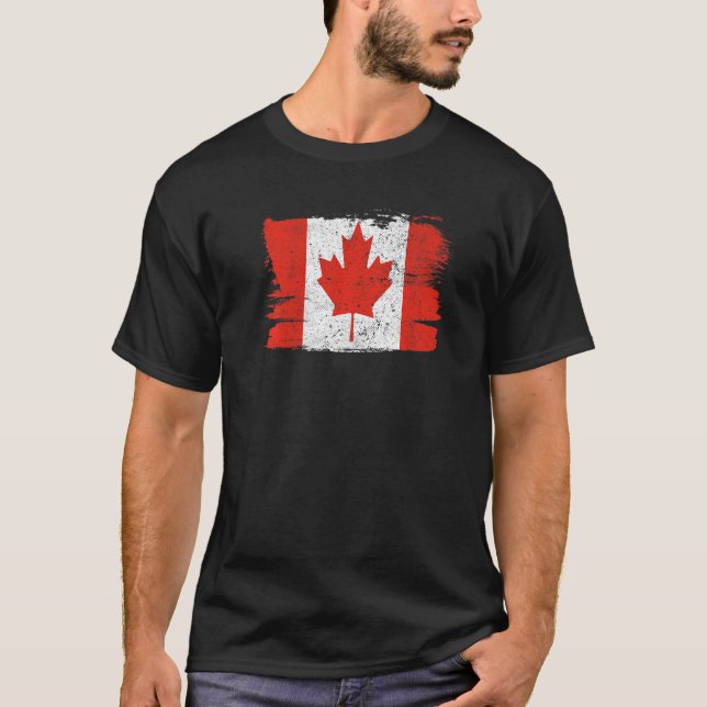T-shirt Fierté du drapeau du Canada Amitié Pride Paix Vint (Devant)