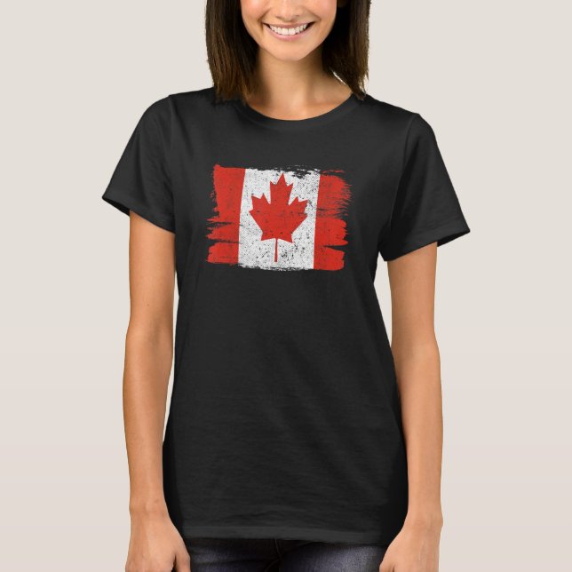 T-shirt Fierté du drapeau du Canada Amitié Pride Paix Vint (Devant)