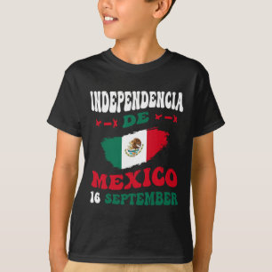 T-shirt Fierté du drapeau mexicain Fête de l'Indépendance 