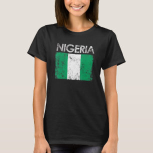 T-shirt Fierté du drapeau nigérian vintage au Nigeria
