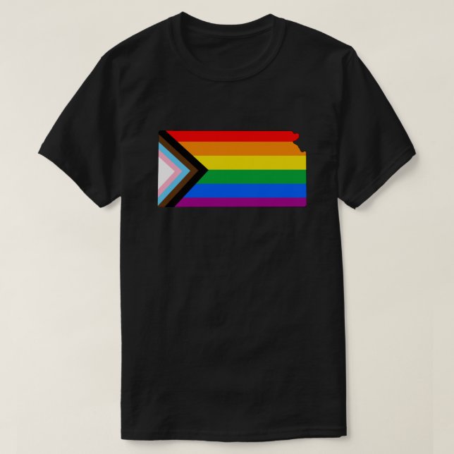 T-shirt Fierté du Kansas State LGBTQ Progress Pride (Design devant)