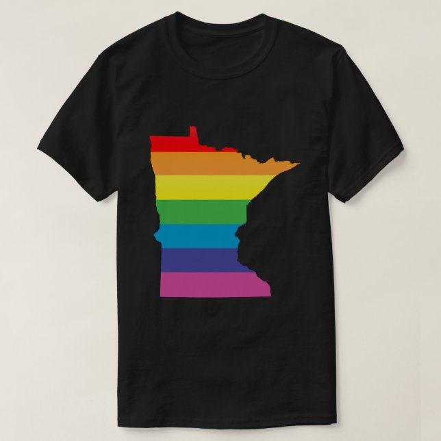 T-shirt fierté du minnesota. rayé. (Design devant)