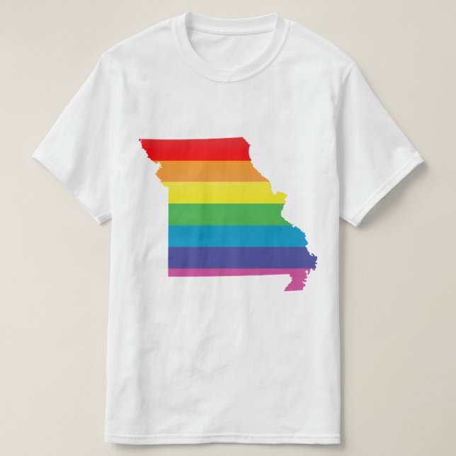 T-shirt fierté du missouri. rayé. (Design devant)