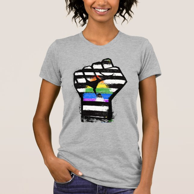T-shirt Fierté du poing allié (Devant)