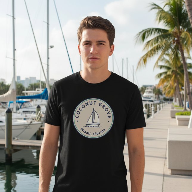 T-shirt Fierté du quartier côtier de Coconut Grove Miami (Créateur téléchargé)