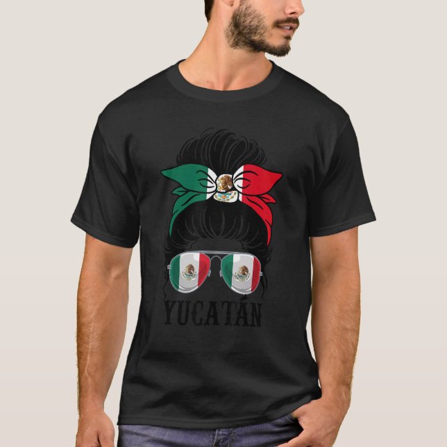 T-shirt Fierté du Yucatan Mexique Drapeau mexicain État (Devant)