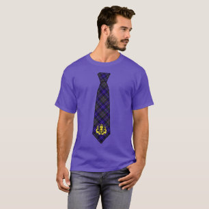 T-shirt Fierté écossaise Tartan Necktie & Golden Thistle