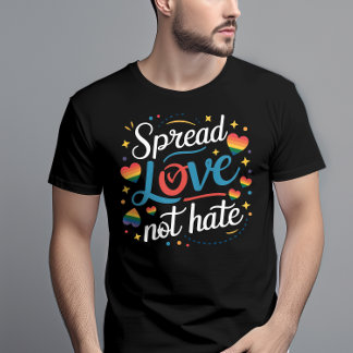 T-shirt Fierté Élargir l'amour Pas haïr Rainbow LGBTQ
