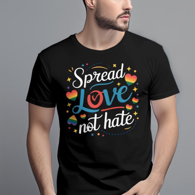 T-shirt Fierté Élargir l'amour Pas haïr Rainbow LGBTQ (Créateur téléchargé)