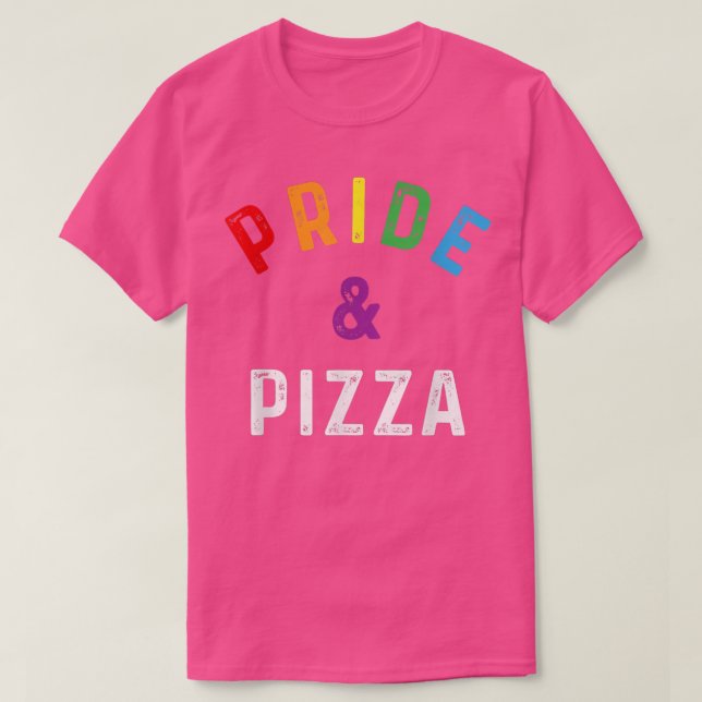 T-shirt Fierté Et Pizza Lgbt Lgbtq Gay pride Rainbow Flag  (Design devant)