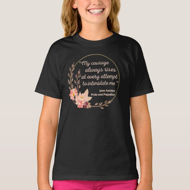 T-shirt Fierté et préjugés Citation I - Style mignon (Devant)