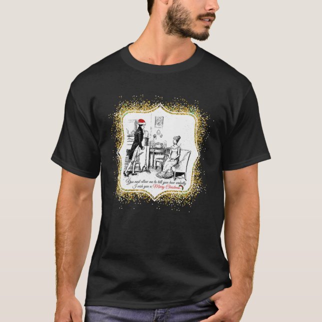 T-shirt Fierté et préjugés Jane Austen Ardently Christmas (Devant)
