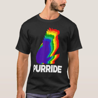 T-shirt Fierté féline félicité féline arc-en-ciel couleur