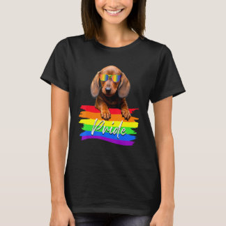 T-shirt Fierté féminine Dachshund Chien Lgbt Gay Les Suppo