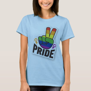 T-shirt Fierté Femmes bleu de paix