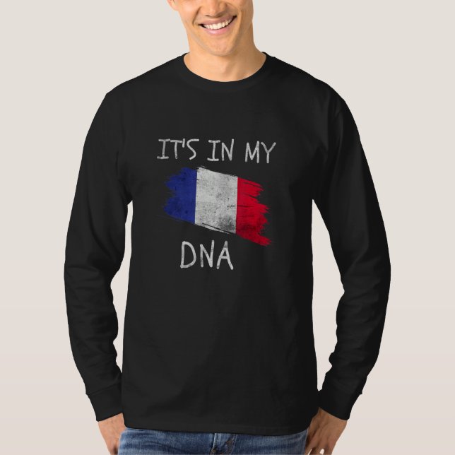 T-shirt Fierté française C'est dans mon ADN Drapeau nation (Devant)