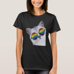 T-shirt Fierté Gay Chat Arc-en-ciel Lgbt Minou Pride