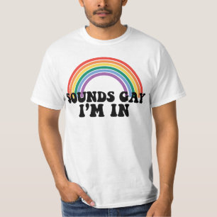 T-shirt Fierté gay LGBT Arc-en-ciel Sons Gay Je suis dedan