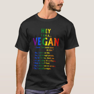 T-shirt Fierté Gay Vegan LGBTQ Hé je suis un Végétalien