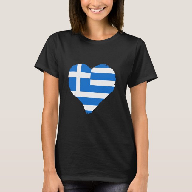 T-shirt Fierté grecque Cœur Hellènes Racines grecques Hell (Devant)