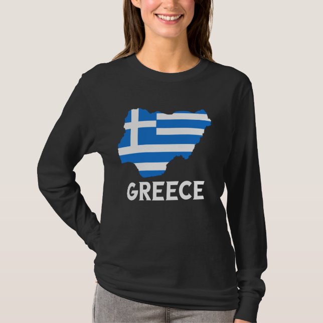 T-shirt Fierté grecque Hellénique Hellènes Grèce Drapeau C (Devant)