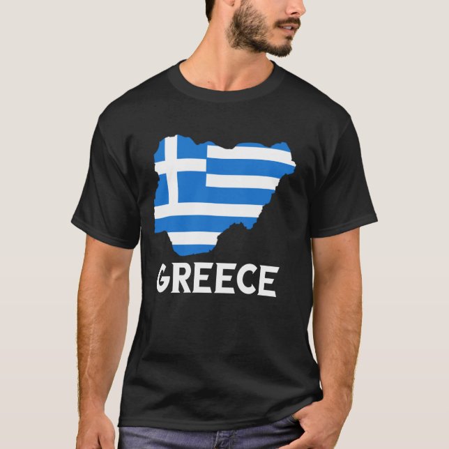 T-shirt Fierté grecque Hellénique Hellènes Grèce Drapeau C (Devant)