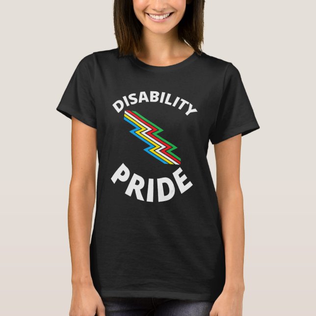 T-shirt Fierté Handicap Avec Drapeau (Devant)