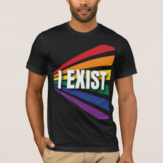 T-shirt Fierté I Existe Militante LGBTQIA+ Et Ally Rainbow