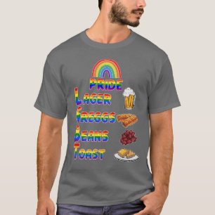 T-shirt Fierté Lager Greggs Haricots Toast Rainbow Couleur