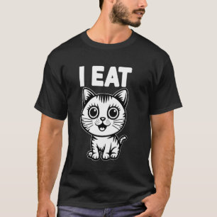 T-shirt Fierté lesbienne subtile de chat Je mange lesbienn
