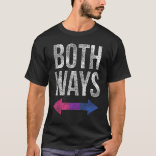 T-shirt Fierté LGBT Amour Bisexuel Arrow Rainbow H