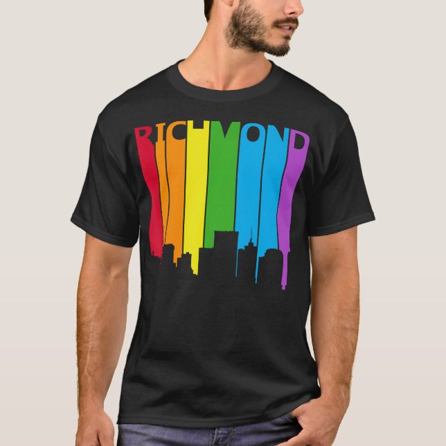 T-shirt Fierté Lgbt de Richmond Skyline (Devant)