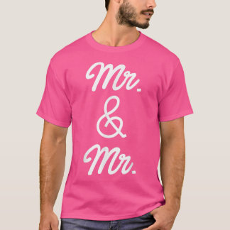 T-shirt Fierté LGBT Gay Enterrement de vie de garçon Mr et