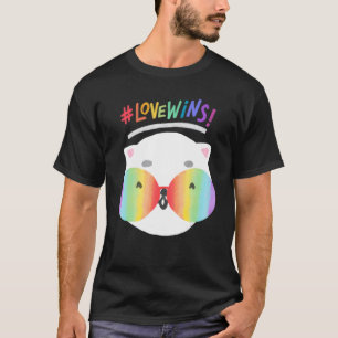 T-shirt Fierté Lgbtq Chat L'amour Gagne Célébrez Le Mois