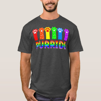 T-shirt Fierté LGBTQ Empreinte de chat Fierté LGBT