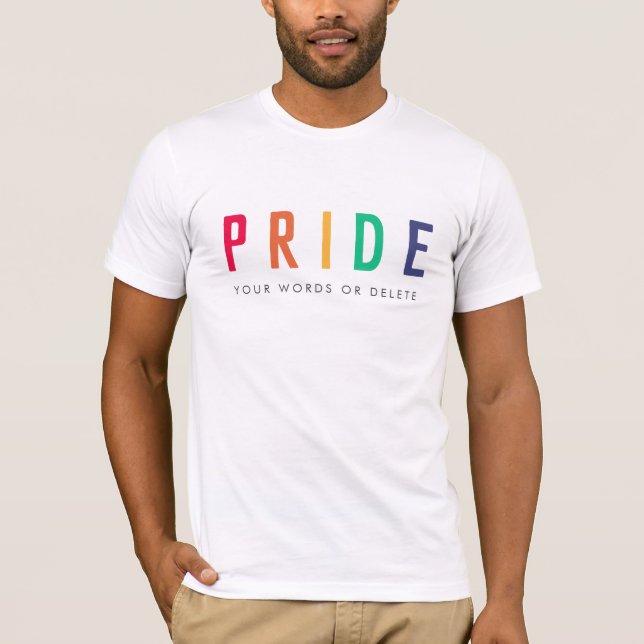 T-shirt fierté | LGBTQ Gay Rainbow moderne (Devant)