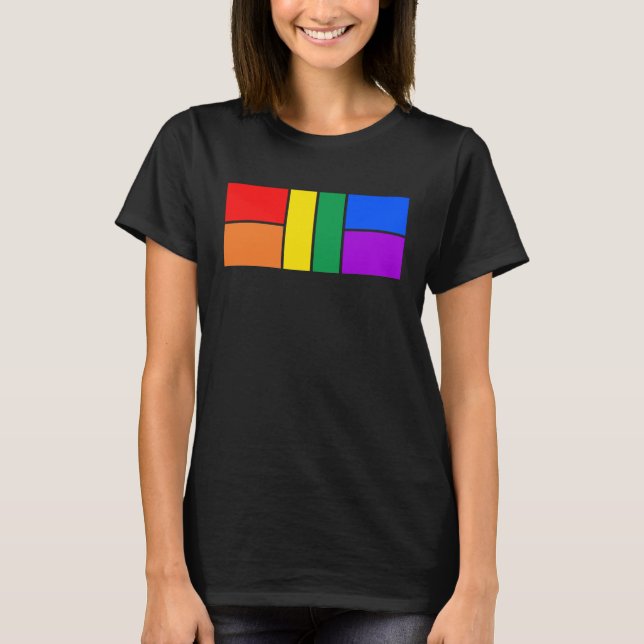 T-shirt Fierté LGBTQ Pickleball, Ball C Pickleball Rainbow (Devant)