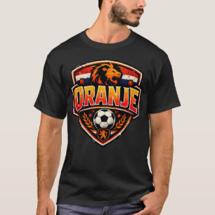 T-shirt Fierté Lion Oranje Drapeau Néerlandais Support