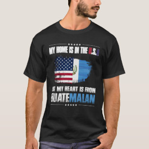T-shirt Fierté Ma Maison Est Aux Etats-Unis Mais Mon Coeur