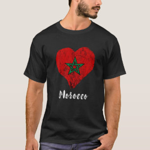 T-shirt Fierté marocaine Maroc Coeur Racines marocaines Ma