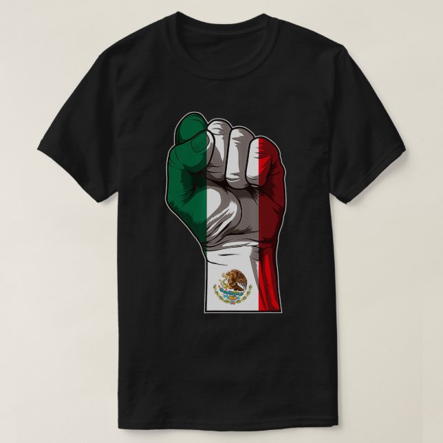 T-shirt Fierté mexicaine - Drapeau mexicain - Hecho En (Design devant)