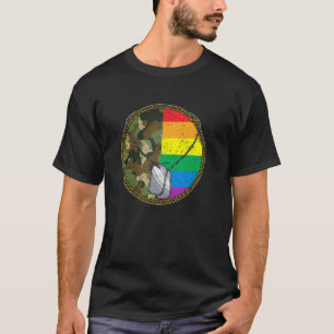T-shirt Fierté militaire LGBTQ Camo & Rainbow Dog Tag Sout