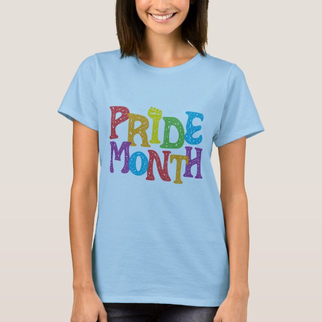T-shirt Fierté Mois femmes bleues (Devant)