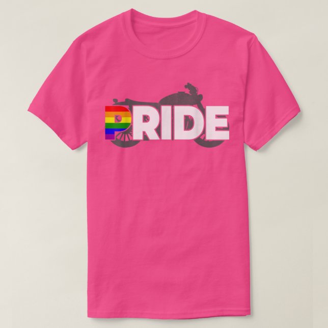 T-shirt Fierté, motard gay, club de moto LGBT, gay pride (Design devant)