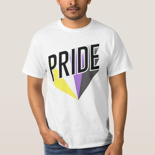 T-shirt Fierté non binaire éclatée (Devant)
