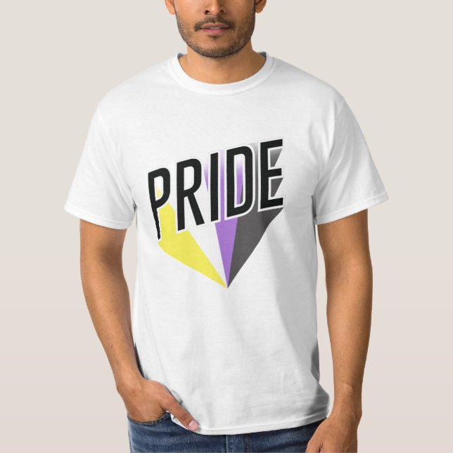 T-shirt Fierté non binaire éclatée (Devant)