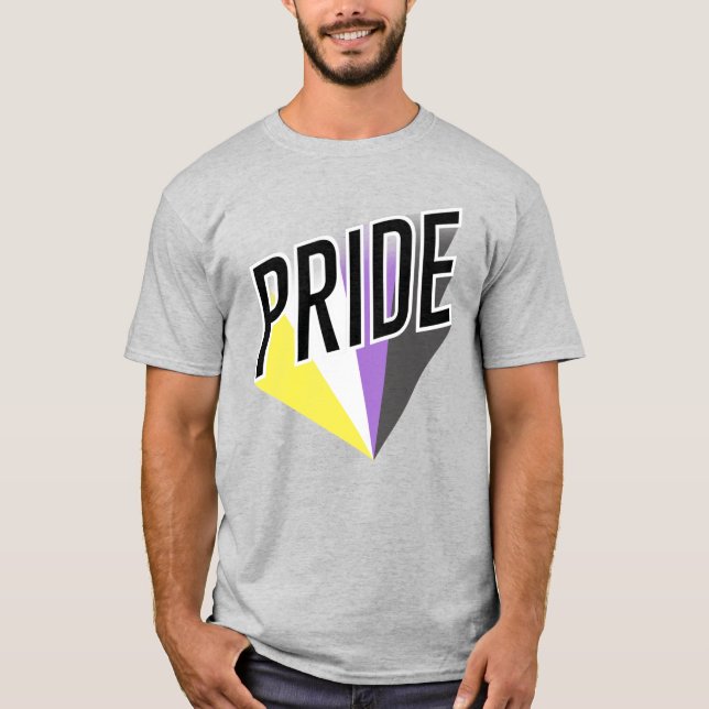 T-shirt Fierté non binaire éclatée (Devant)