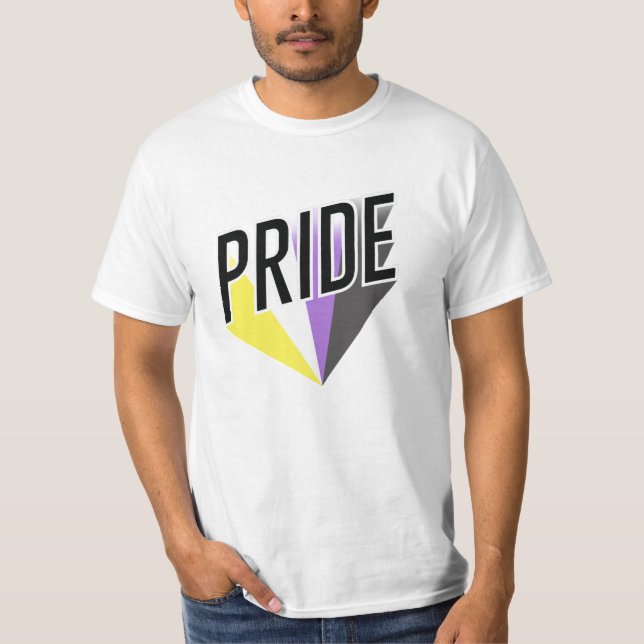 T-shirt Fierté non binaire éclatée (Devant)