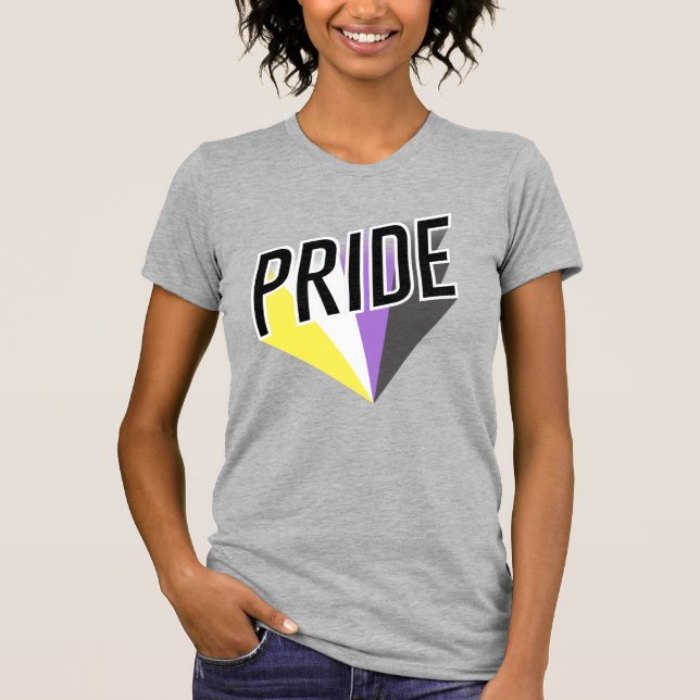 T-shirt Fierté non binaire éclatée (Devant)